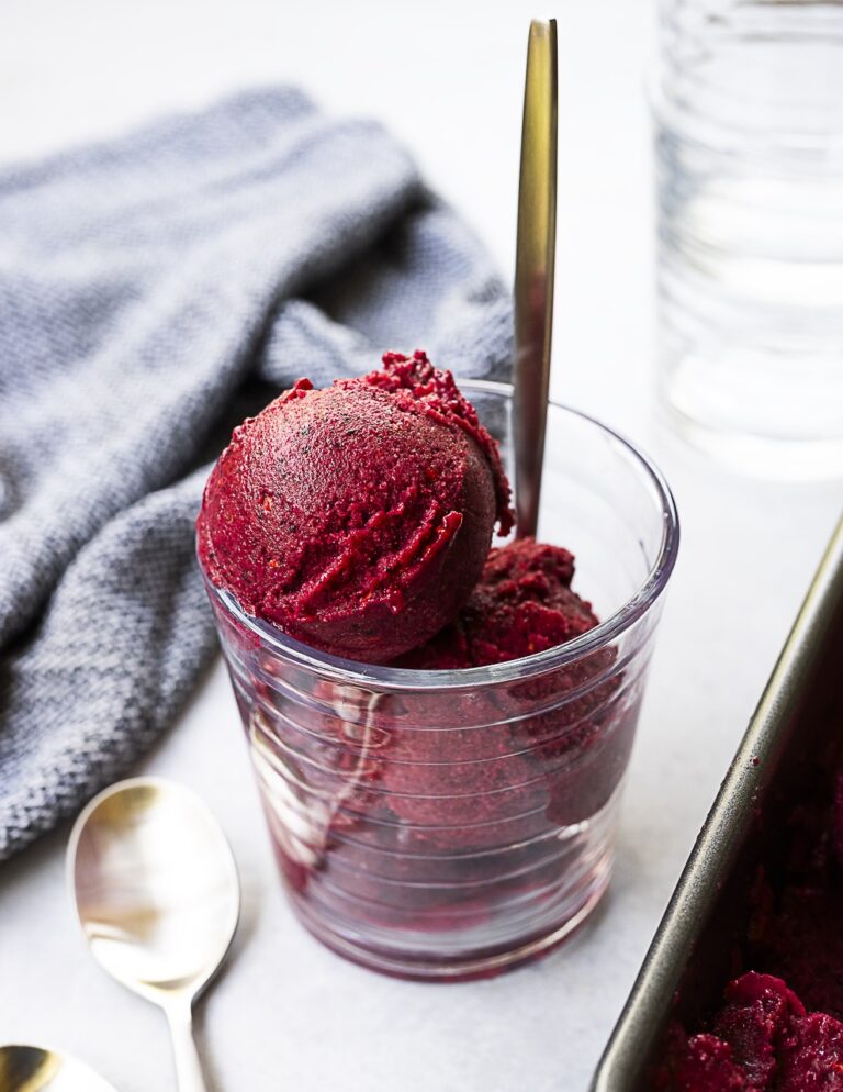 Triple Berry No-Churn Sorbet