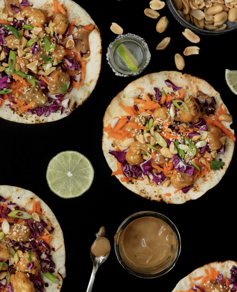 Sweet Thai Peanut Cauliflower Tacos Recipe – Crispy & Flavorful