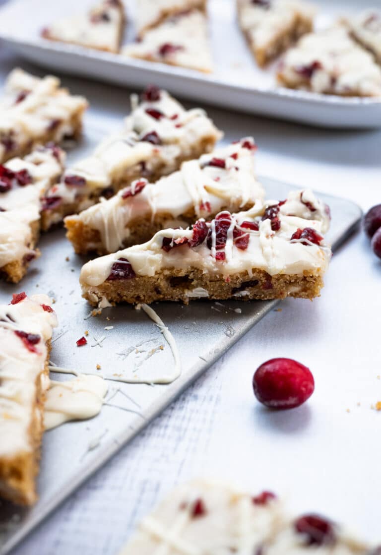 Vegan Cranberry Bliss Bars